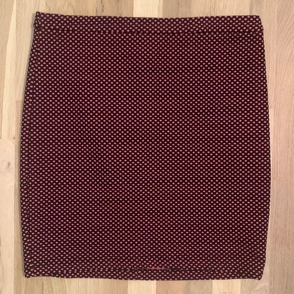 LOFT Dresses & Skirts - ANN Taylor LOFT Black/Pink Polka Dot Pencil Skirt Women’s 10